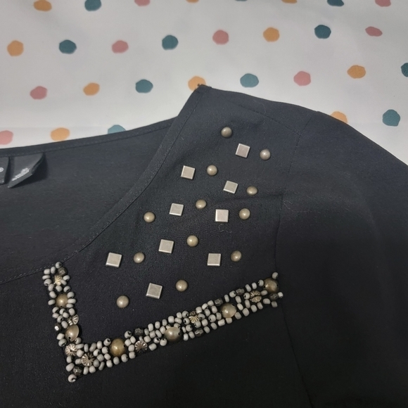 A.N.A. Medium Beaded 3/4 Sleeve Blouse - Picture 9 of 14